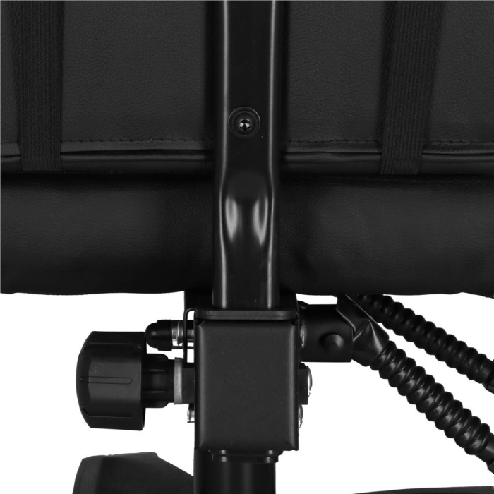 Scaun birou pentru gaming, ergonomic, suport lombar si tetiera, 114-123x55x50 cm, negru si albastru [14]