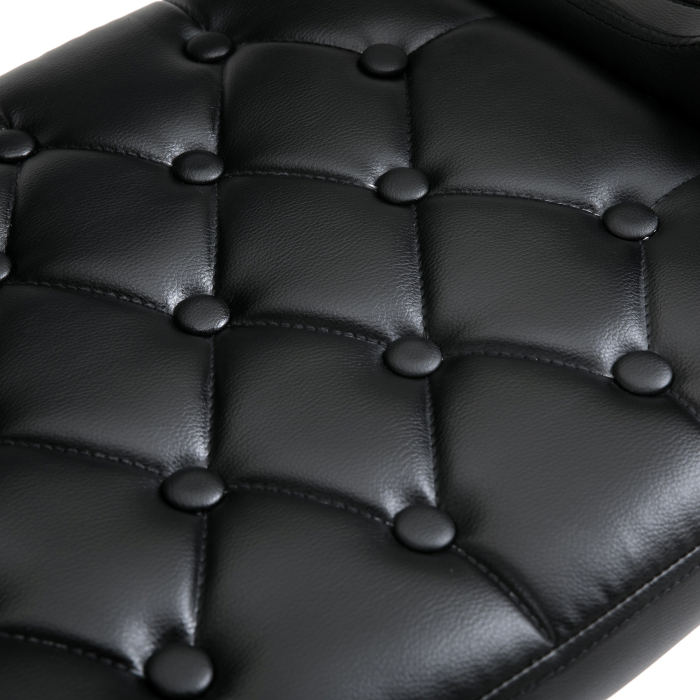  Scaun de Bar cu Spatar si Brate, Scaun Modern de Bucatarie Rotativ cu inaltime Reglabila, 61x50x94-114 cm, Negru [8]