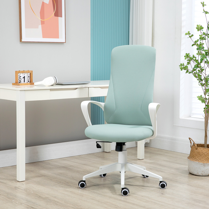  Scaun de birou ergonomic, cu inaltime ajustabila si balans, 62x56x110-119,5 cm, verde [2]