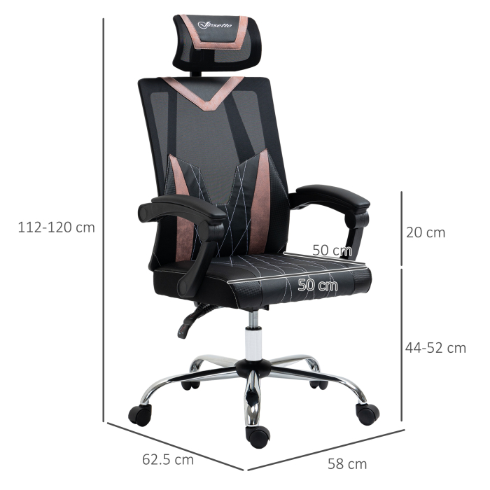  Scaun de Birou Ergonomic inclinabil cu Suport Lombar si Cervical [3]