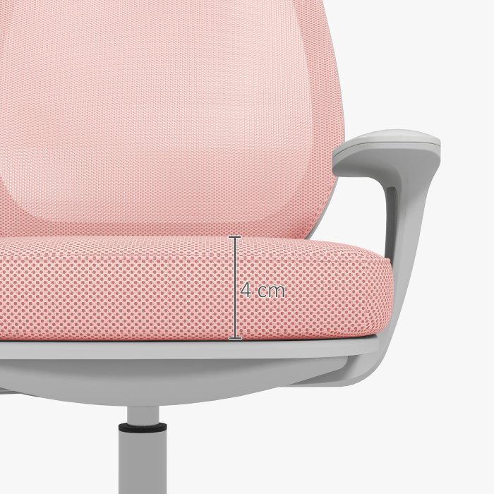  Scaun de birou ergonomic, reglabil pe inaltime, cu 5 roti, 55x48x82.5-94.5 cm, roz [8]