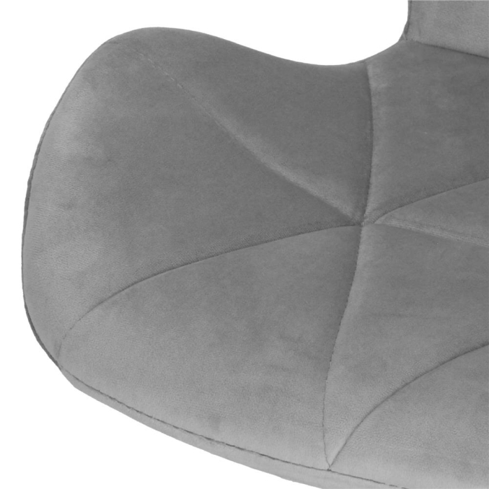 Scaun de birou ergonomic, tapitat cu catifea, 120kg, gri [9]