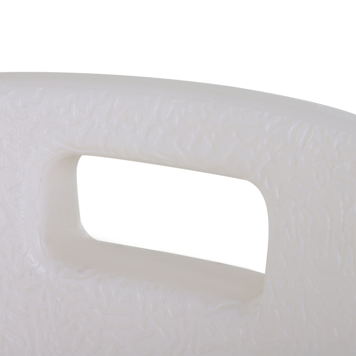  Scaun de Dus cu inaltime Reglabila pe 6 Nivele, Picioare si Brate Antiderapante, 74x53x80-92 cm, Alb [8]