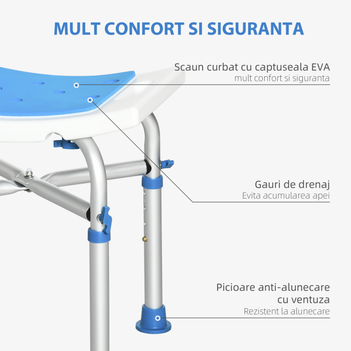  Scaun de dus pentru seniori, reglabil pe inaltime, ventuze pentru stabilitate maxima [4]