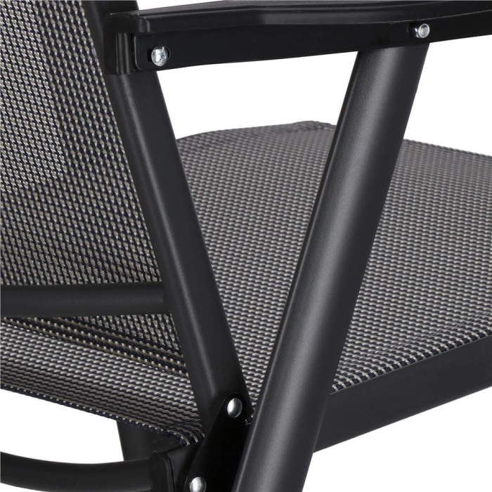 Scaun de gradina metalic, pliabil, 95x57x66cm, maxim 150kg, gri [11]