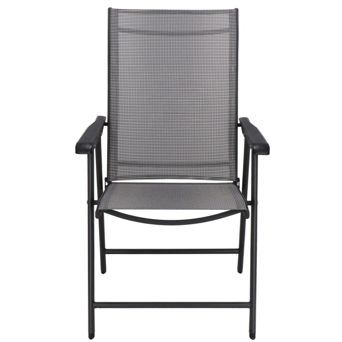 Scaun de gradina metalic, pliabil, 95x57x66cm, maxim 150kg, gri [20]