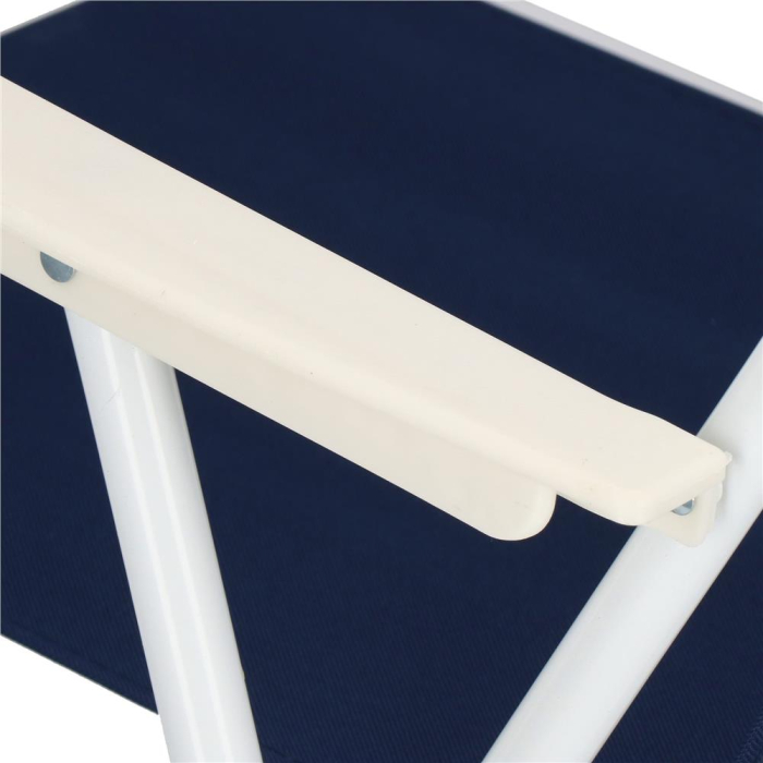 Scaun plaja pliabil cu cotiere, cadru metal vopsit cu pulbere, tesatura sintetica, max 100 kg, 52x74 cm, bleumarin [5]