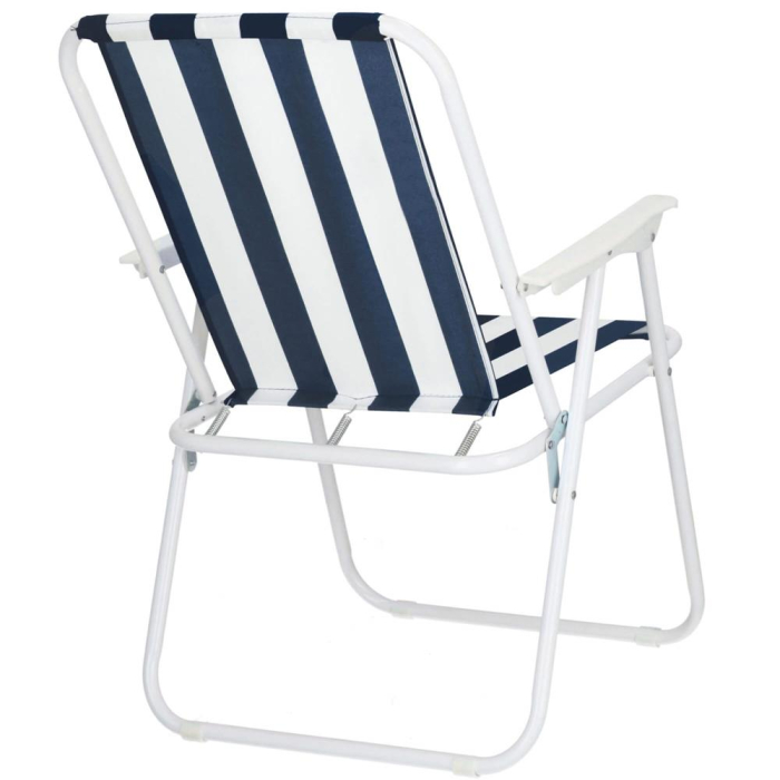 Scaun de plaja Sersimo GC050, pliabil, 100kg, 52x74cm, alb albastru [10]