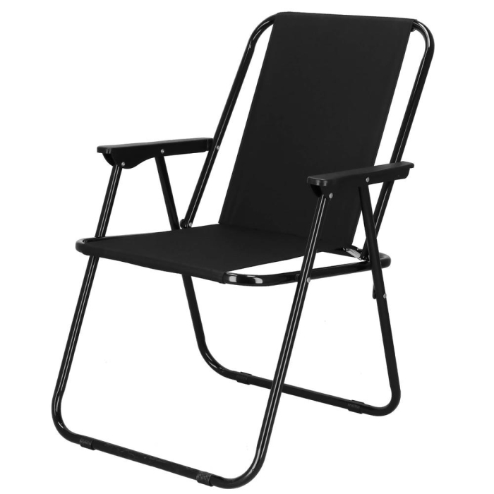 Scaun de plaja Sersimo, pliabil, 100kg, 52x73cm, negru [6]