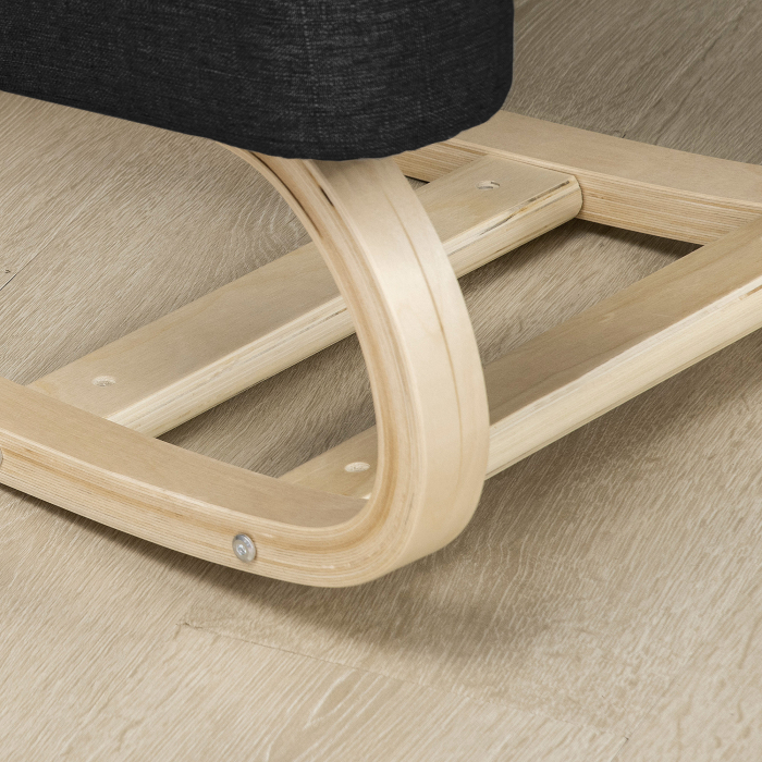  Scaun Ergonomic cu Suport Genunchi - Lemn Mesteacan, Negru [7]