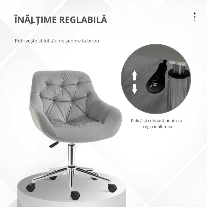  scaun ergonomic de birou, 59x58x80-90 cm, gri [7]