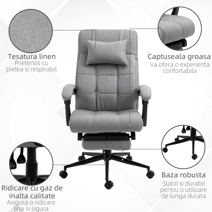  Scaun Ergonomic Rabatabil - Tetiera & Suport Picioare [7]