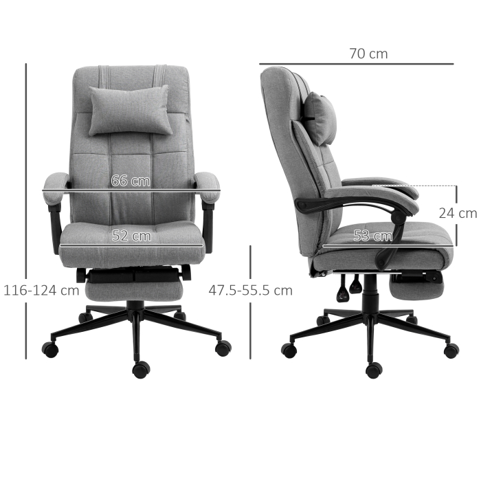  Scaun Ergonomic Rabatabil - Tetiera & Suport Picioare [3]