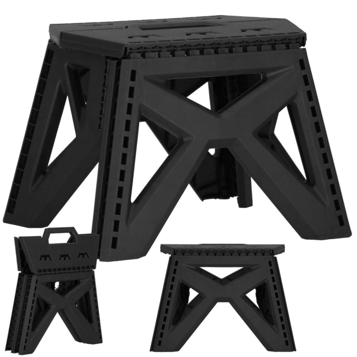 Scaun inaltator multifunctional tip scara, 100 kg, compact, cu maner, 23x31x23 cm, negru [4]