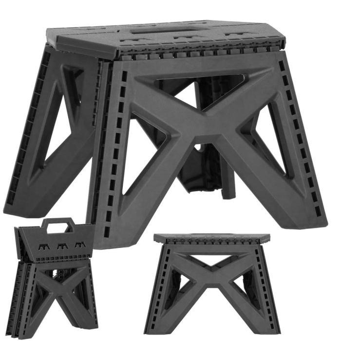 Scaun inaltator multifunctional tip scara, 100 kg, compact, cu maner, 32x30x23 cm, gri [5]