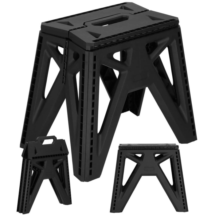 Scaun inaltator multifunctional tip scara, 150 kg, compact, cu maner, 45x37x34 cm, negru [8]