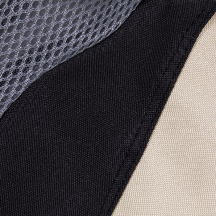 Scaun pliabil camping sau pescuit Premium, cu suport pahar, crem si negru [3]