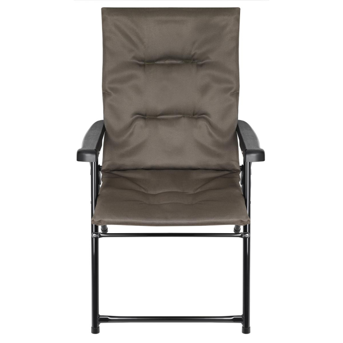 Scaun pliabil de gradina cu perna, structura metalica, 59x66x90 cm, maro [3]