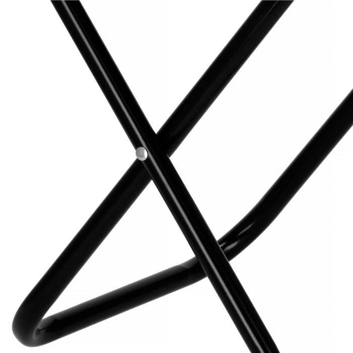 Scaun pliabil pentru camping sau pescuit, cadru metalic, maxim 100 kg, 26x26x34 cm, negru [14]