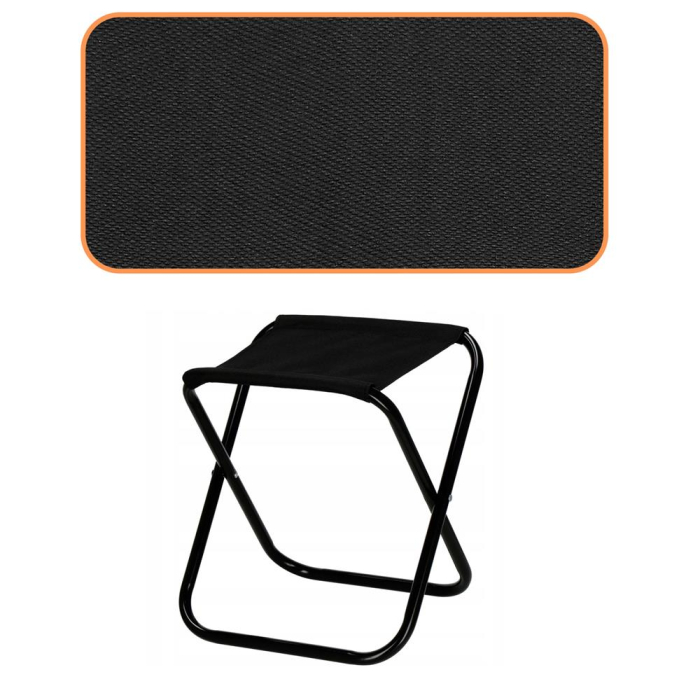 Scaun pliabil pentru camping sau pescuit, cadru metalic, maxim 100 kg, 26x26x34 cm, negru [7]