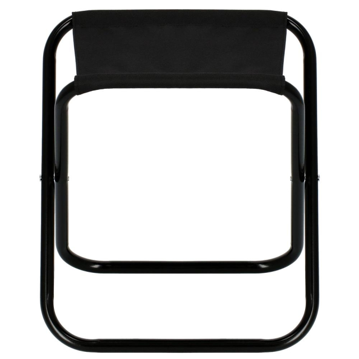 Scaun pliabil pentru camping sau pescuit, cadru metalic, maxim 100 kg, 26x26x34 cm, negru [15]