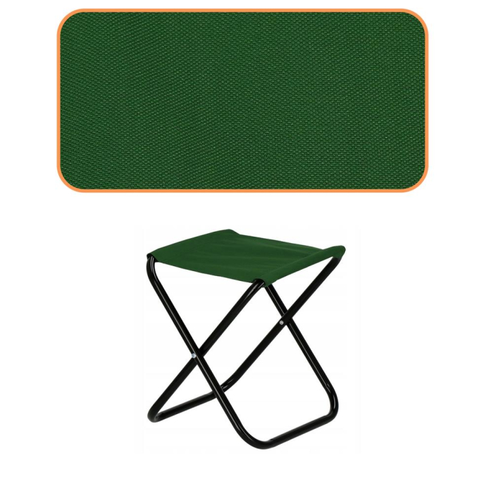 Scaun pliabil pentru camping sau pescuit, cadru metalic, maxim 100 kg, 26x26x34 cm, verde [5]