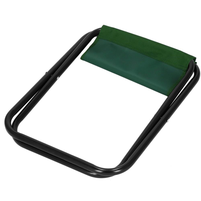 Scaun pliabil pentru camping sau pescuit, cadru metalic, maxim 100 kg, 26x26x34 cm, verde [7]