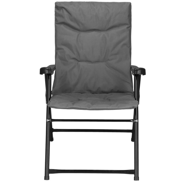 Scaun pliabil pentru terasa sau camping, sezut si spatar cu burete, maxim 120kg, gri [11]
