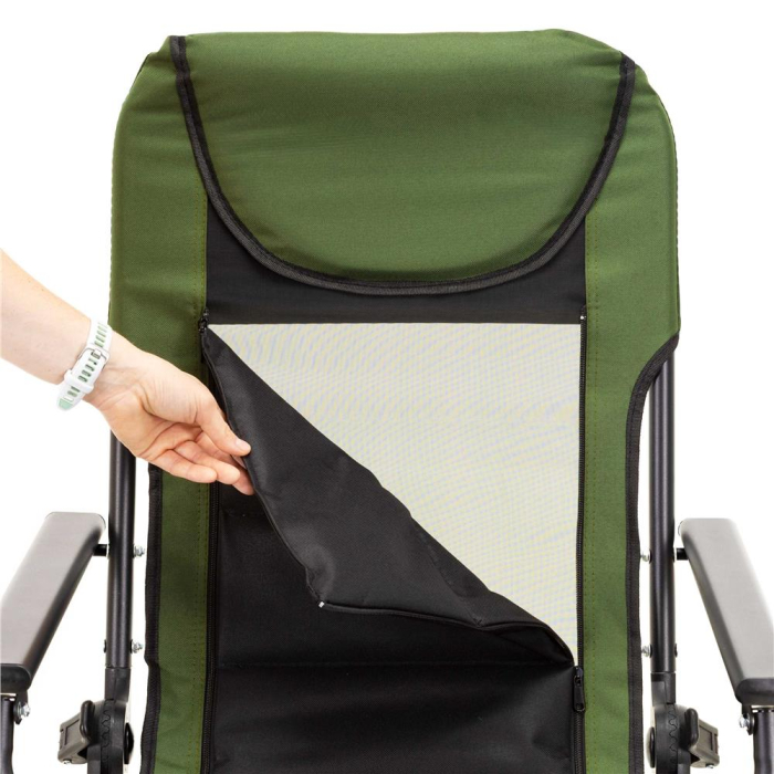 Scaun pliabil premium pentru pescuit sau camping cu suport pentru picioare, reglabil in 5 pozitii, picioare reglabile pe inaltime, 81x57x100 cm, 140 k [14]