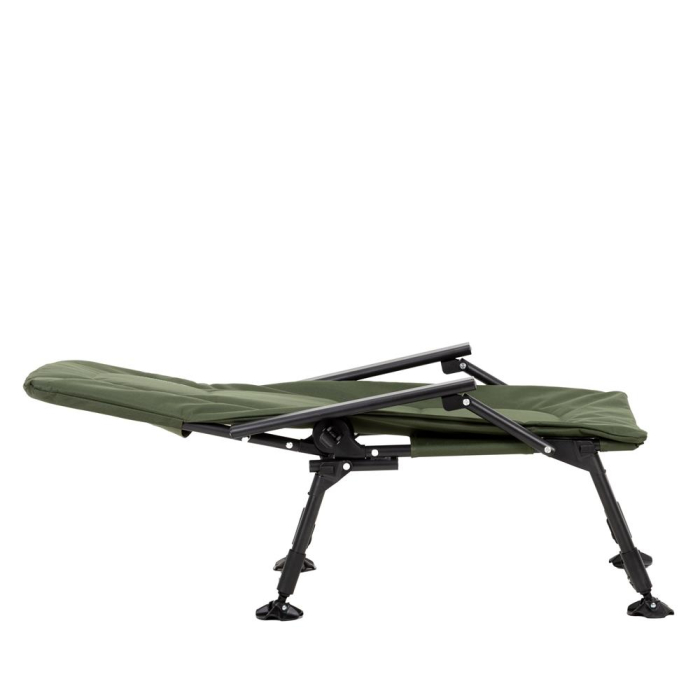 Scaun pliabil premium pentru pescuit sau camping, reglabil in 5 pozitii, picioare reglabile pe inaltime, 71x57x90 cm, 140 kg, verde inchis [17]