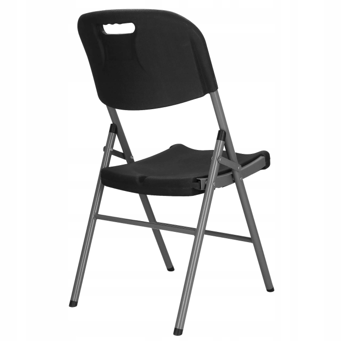 Scaun pliant din plastic pentru catering sau terasa, sarcina 150kg, negru [8]