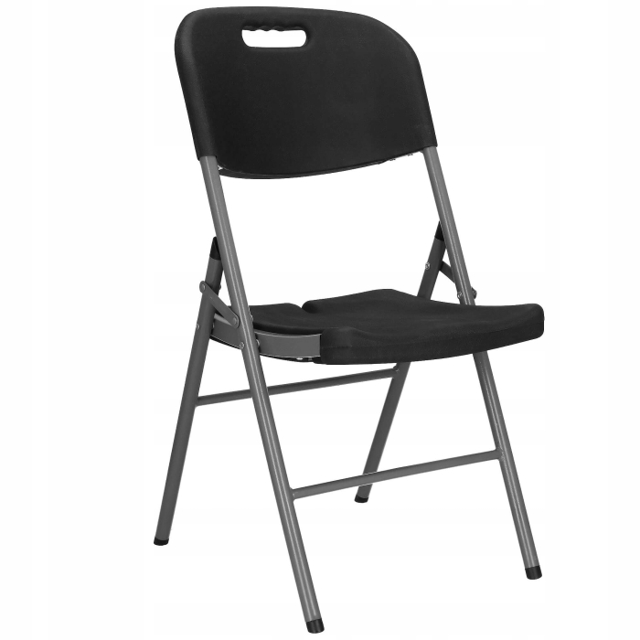Scaun pliant din plastic pentru catering sau terasa, sarcina 150kg, negru [4]