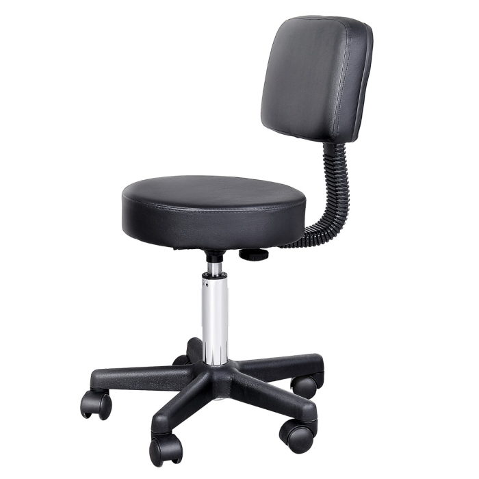  scaun rotativ, piele sintetica, 35x42-54cm, negru [4]
