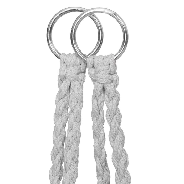 Scaun rotund Sersimo tip leagan suspendat cu perna Confort Plus casa sau gradina, gri [12]