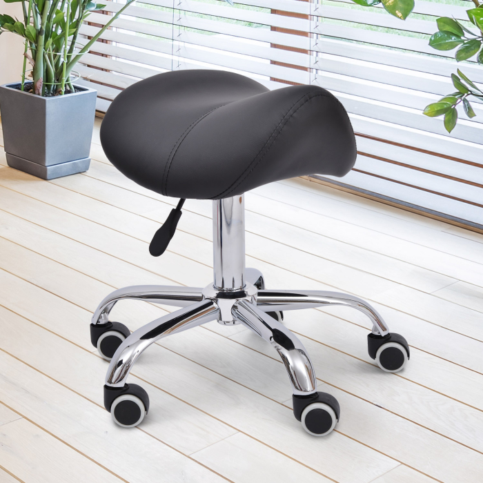  Scaun tip sa pentru coafura reglabil, negru [2]