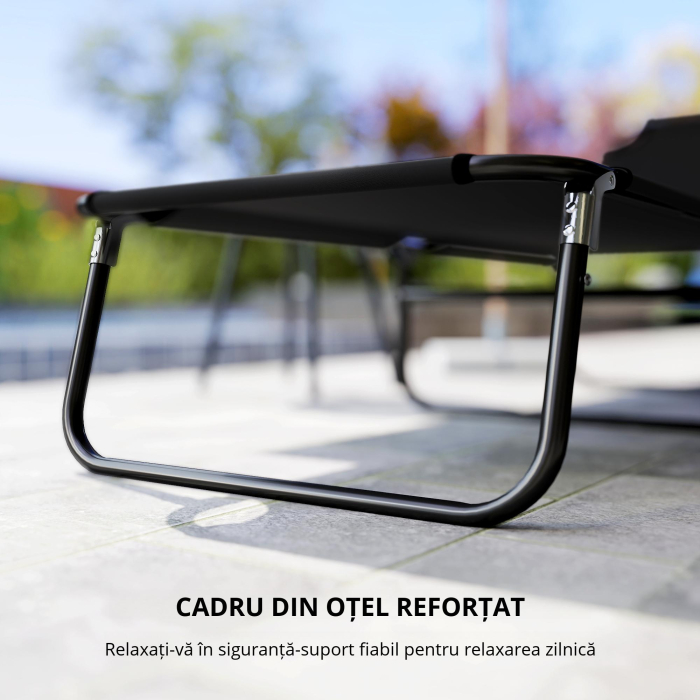  Scaune de Piscina Sezlong Pliabile, Scaune de Bronzat [4]