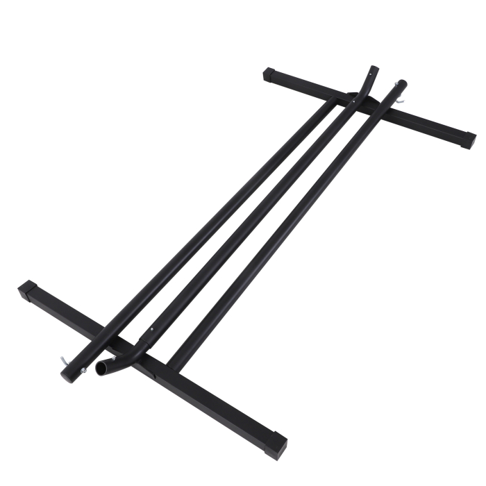  Schelet pentru Hamac Greutate Maxima 120Kg in Metal, Negru, 360x92x112cm [7]