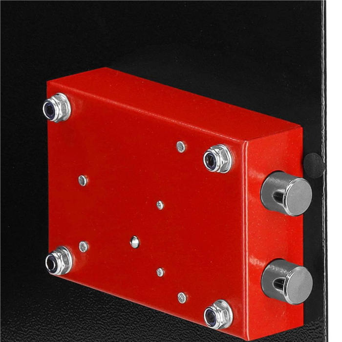Seif standard cu cheie otel 2 chei incluse dibluri montare, 200x310x200 mm, rezistent, negru [14]