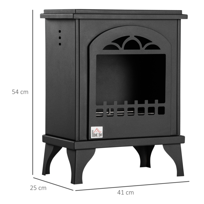  semineu Bioetanol - Metalic, Ardere 3h, 41×25×54 cm Negru [3]