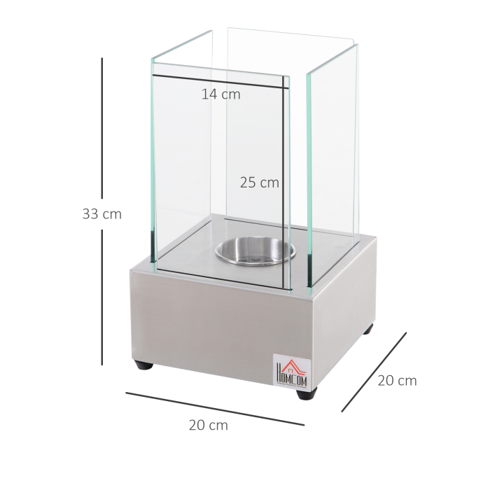  Semineu de masa otel si sticla arzator 0,4L pentru spatii exterioare si interioare [3]