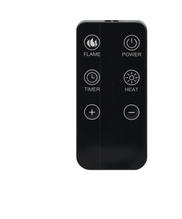 Semineu electric cu efect de flacara, 2000W, 2 trepte, termostat, 29x16x39 cm, negru [2]
