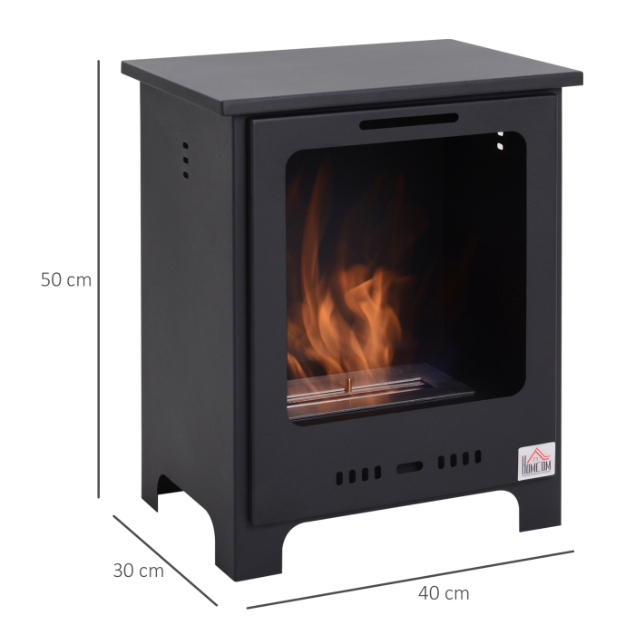  semineu pe Bioetanol 1.5L din Otel, Fara Cos, Negru, 40 x 30 x 50 cm [3]