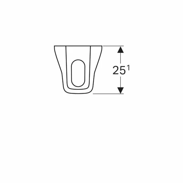 Semipiedestal pentru lavoar Geberit Selnova Square alb [2]