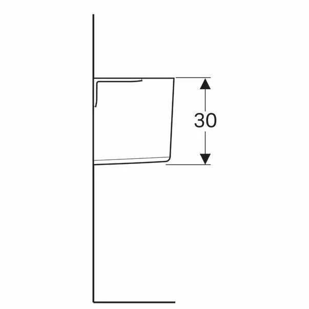 Semipiedestal pentru lavoar Geberit Selnova Square alb [5]