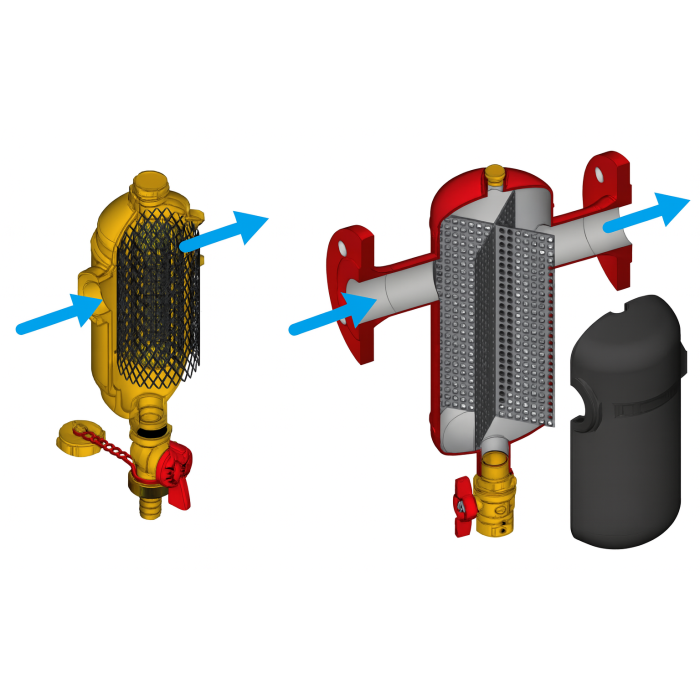 Separator de namol Giacomini R146DY106, flansat, DN65, 17, 5 m³/h, anti colmatare, curatare rapida, otel [4]
