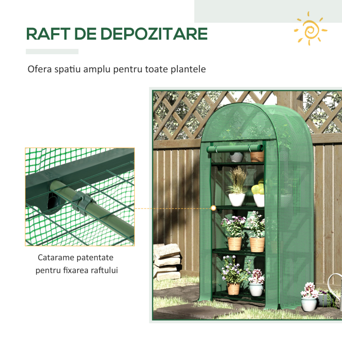  sera de gradina, 80x49x160cm, verde [6]