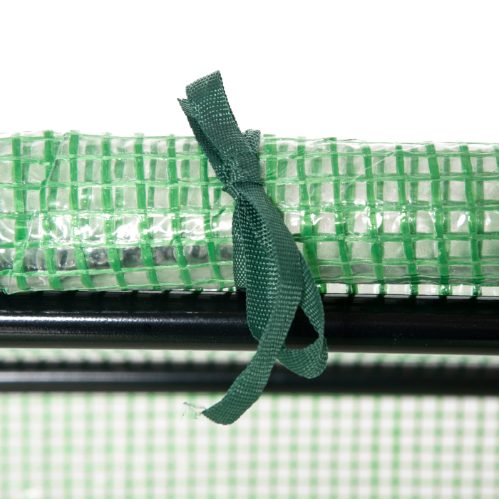  Sera de Gradina cu Acoperire din PE, tepuse si Margini Extinse, 120x60x60cm, Verde [8]