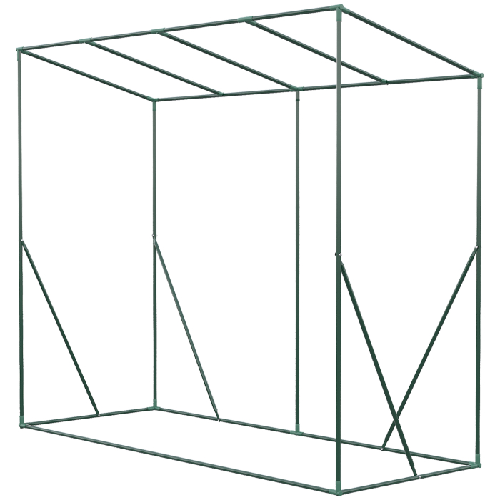  Sera de gradina din PE si otel cu 4 carlige, 2 ferestre laterale si copertina superioara ranforsata, 200x77x148-169 cm [8]