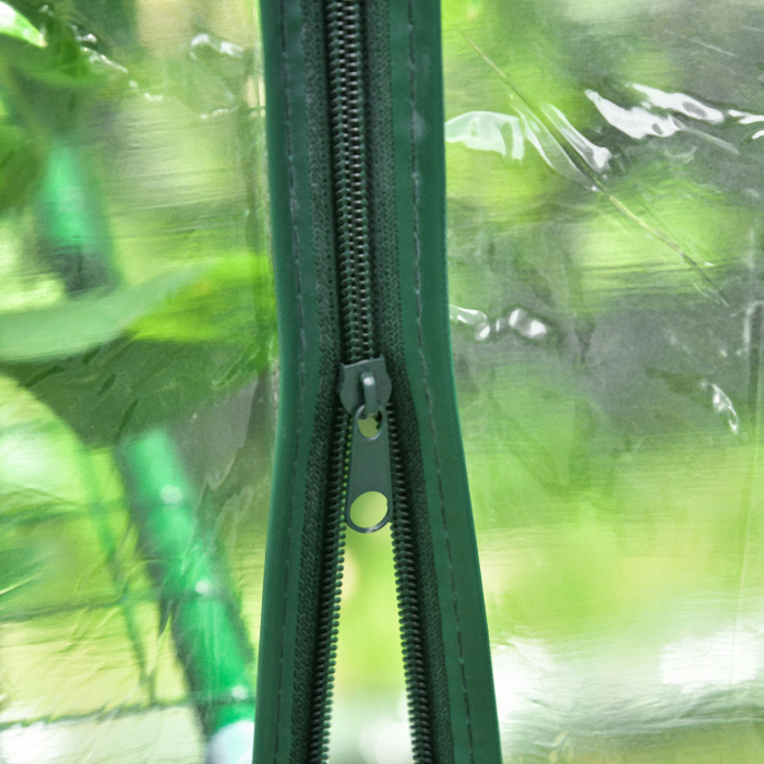  Sera de Gradina, Sera in Aer Liber, Sera de Balcon cu Rafturi pentru Plante Legumicole, 1,43x1,43x1,95 m, Transparenta [8]