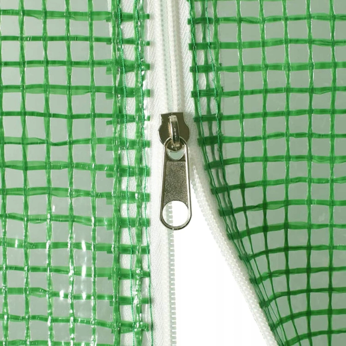 Sera gradina tip tunel 200x200x200 cm, folie PE 140g/m2 UV4, ferestre cu plase tantari, usa fermoar, 4 mp, verde [9]